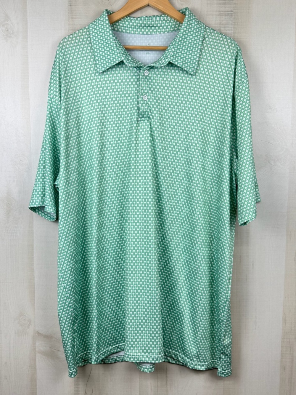 Properly Tied Men’s Short Sleeve Golf Performance Inlet Polo Shirt Tee Time 2XL